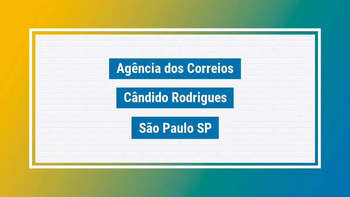 Imagem ilustrativa correios cândido rodrigues são paulo sp