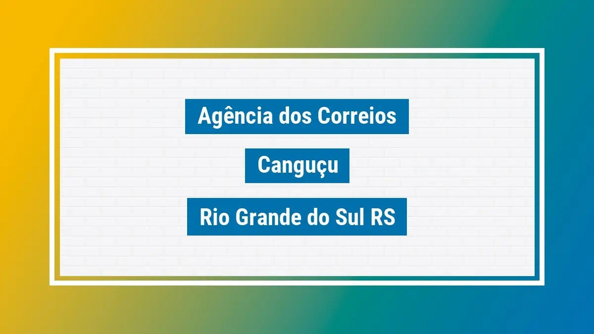 Imagem ilustrativa correios canguçu rio grande do sul rs