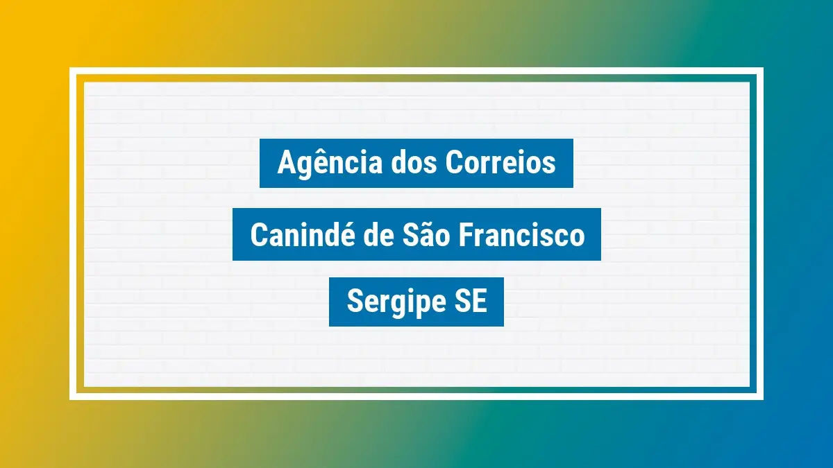 Imagem ilustrativa correios canindé de são francisco sergipe se