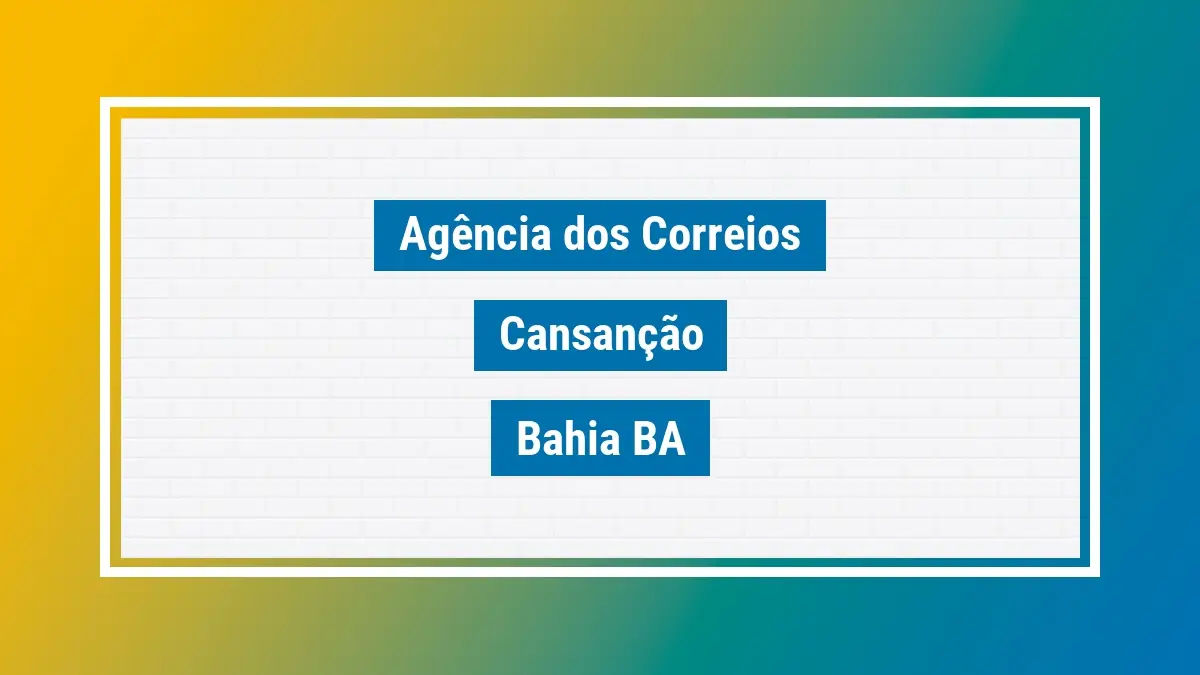 Imagem ilustrativa correios cansanção bahia ba