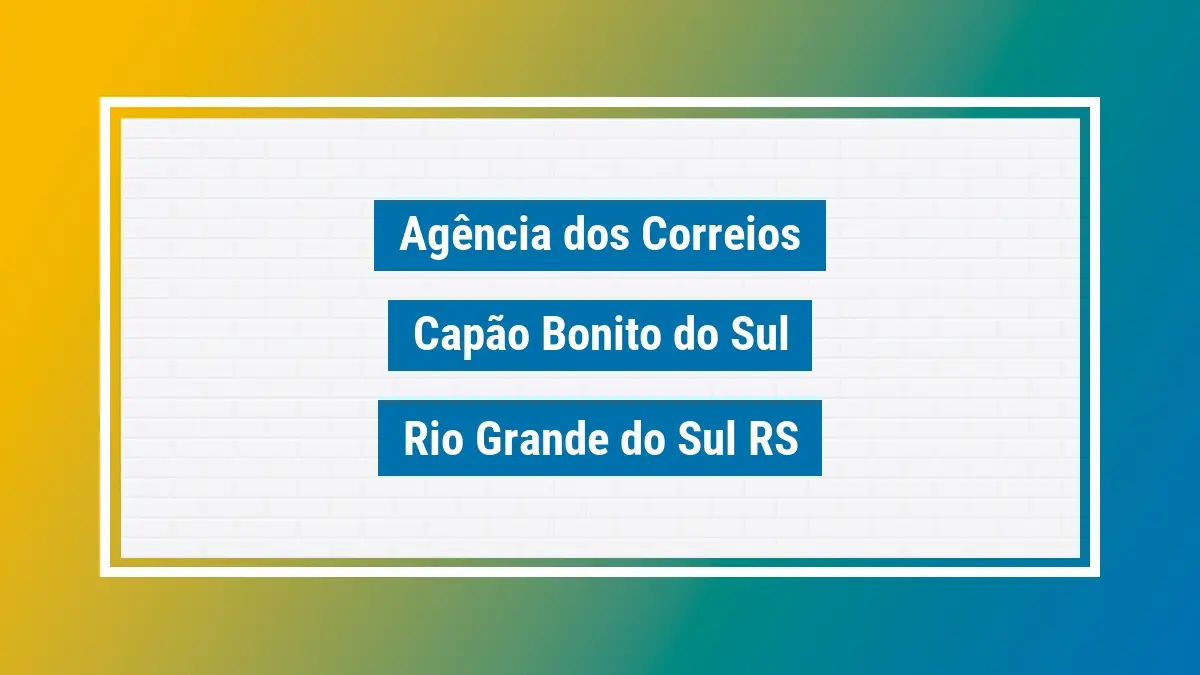 Imagem ilustrativa correios capão bonito do sul rio grande do sul rs