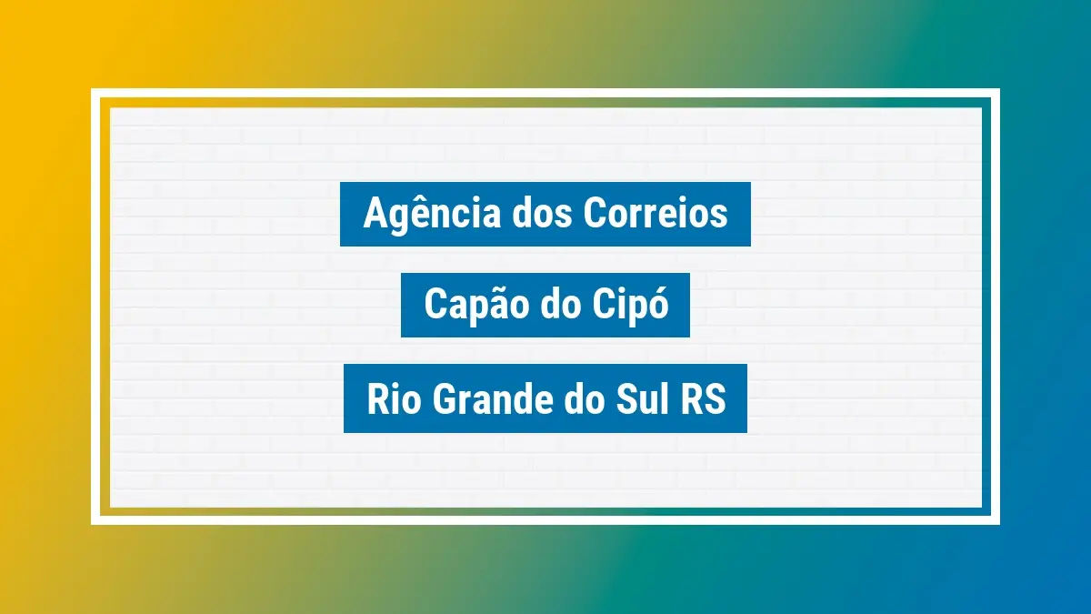 Imagem ilustrativa correios capão do cipó rio grande do sul rs