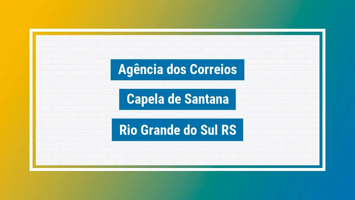 Imagem ilustrativa correios capela de santana rio grande do sul rs