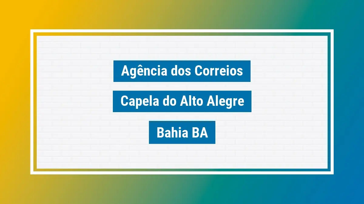 Imagem ilustrativa correios capela do alto alegre bahia ba