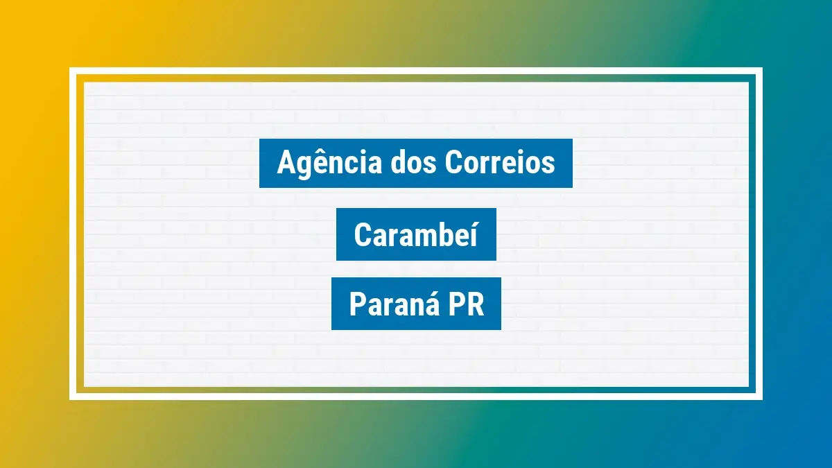 Imagem ilustrativa correios carambeí paraná pr