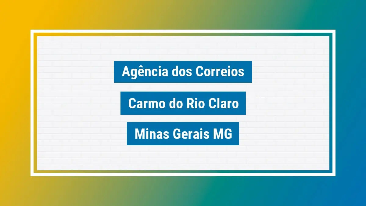 Imagem ilustrativa correios carmo do rio claro minas gerais mg