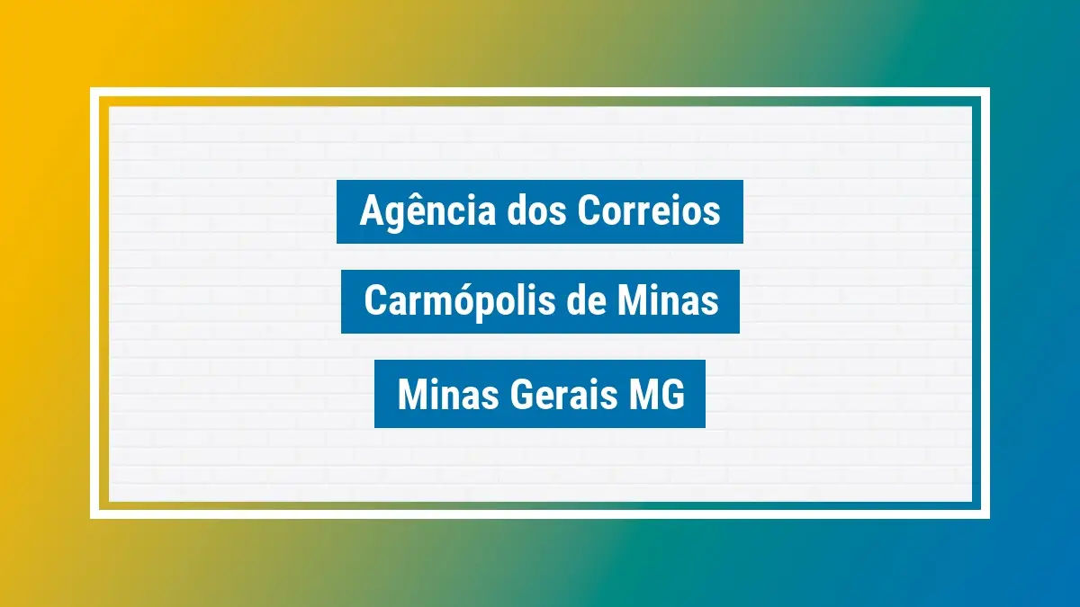 Imagem ilustrativa correios carmópolis de minas minas gerais mg