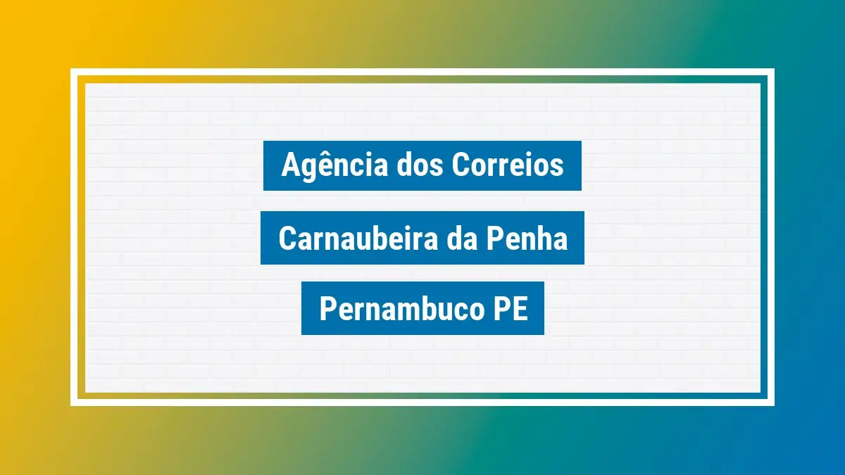 Imagem ilustrativa correios carnaubeira da penha pernambuco pe
