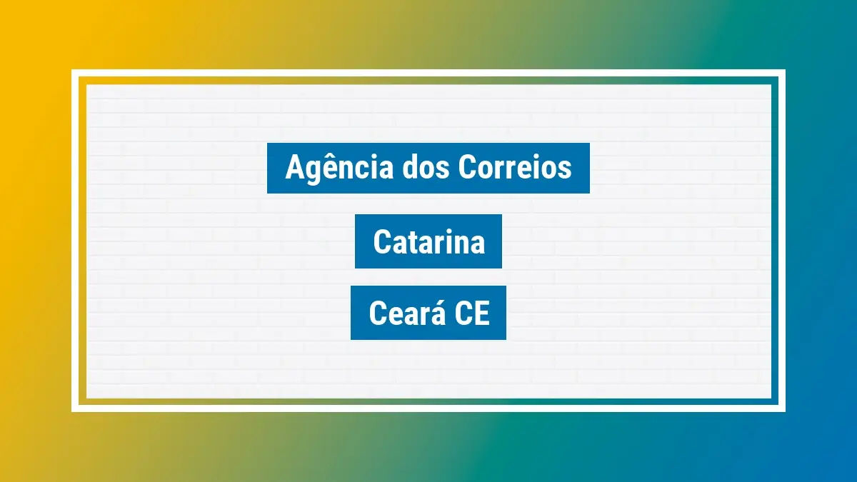 Imagem ilustrativa correios catarina ceará ce
