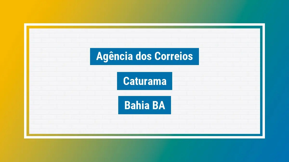 Imagem ilustrativa correios caturama bahia ba