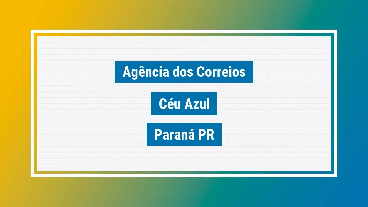 Imagem ilustrativa correios céu azul paraná pr