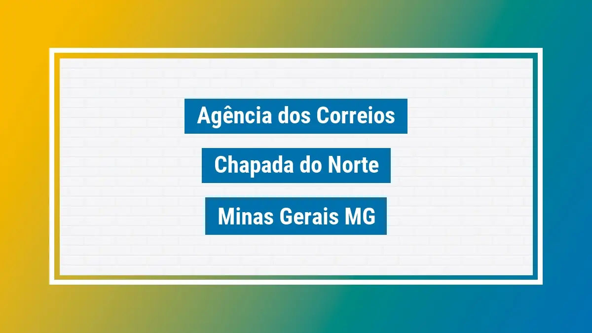 Imagem ilustrativa correios chapada do norte minas gerais mg