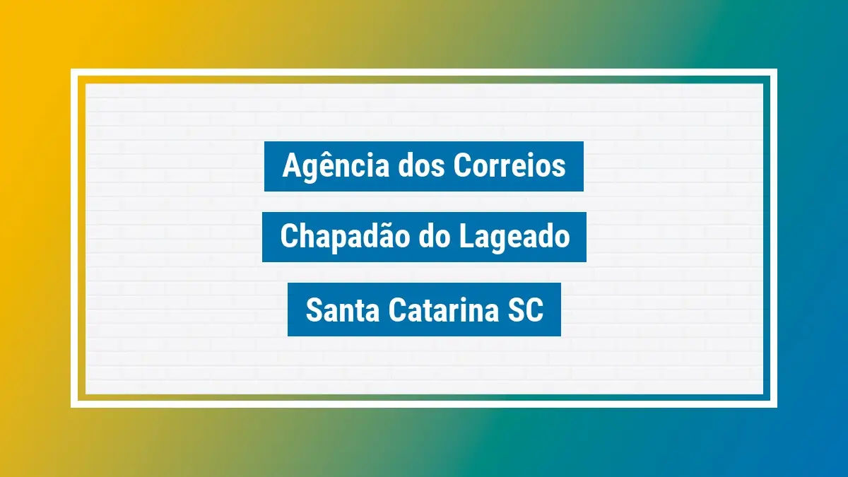 Imagem ilustrativa correios chapadão do lageado santa catarina sc