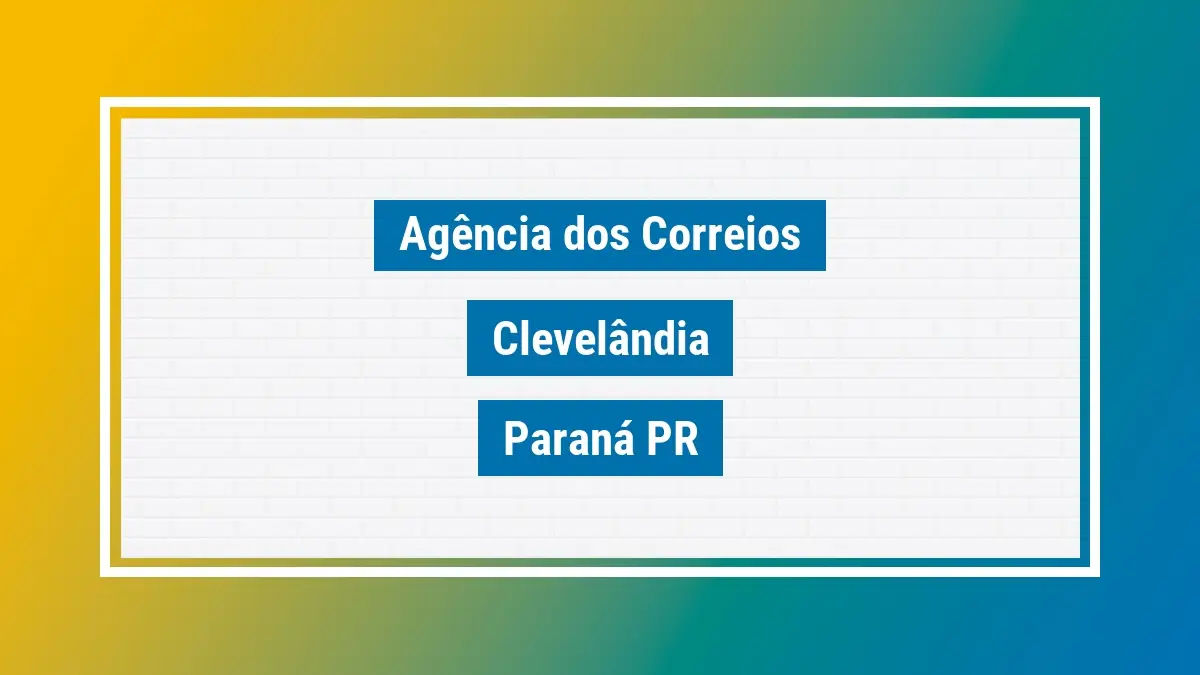 Imagem ilustrativa correios clevelândia paraná pr