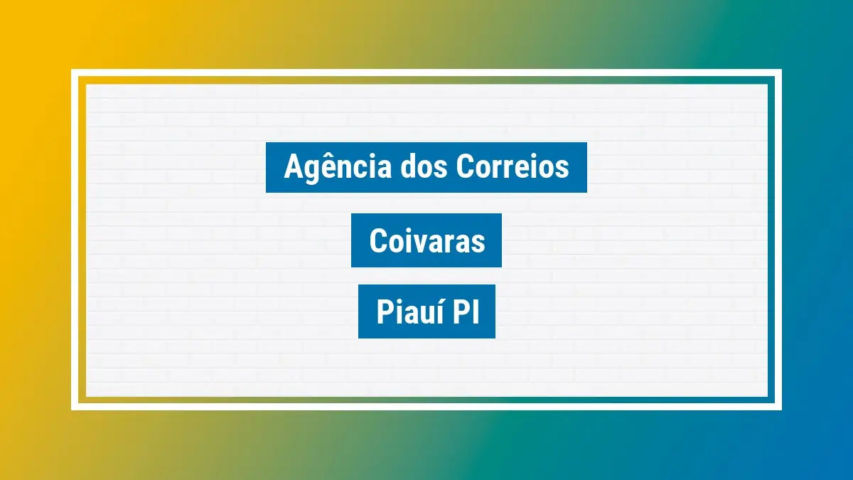 Imagem ilustrativa correios coivaras piauí pi