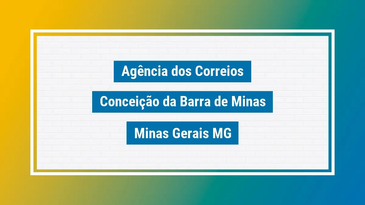Imagem ilustrativa correios conceição da barra de minas minas gerais mg