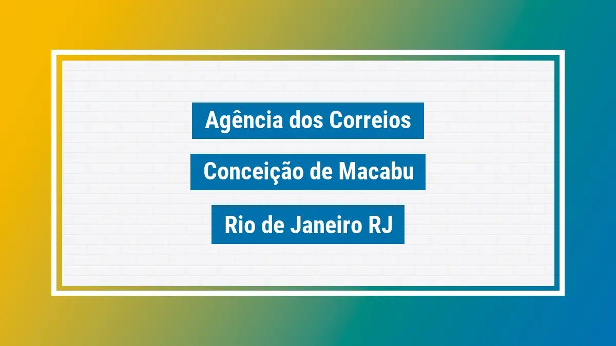 Imagem ilustrativa correios conceição de macabu rio de janeiro rj
