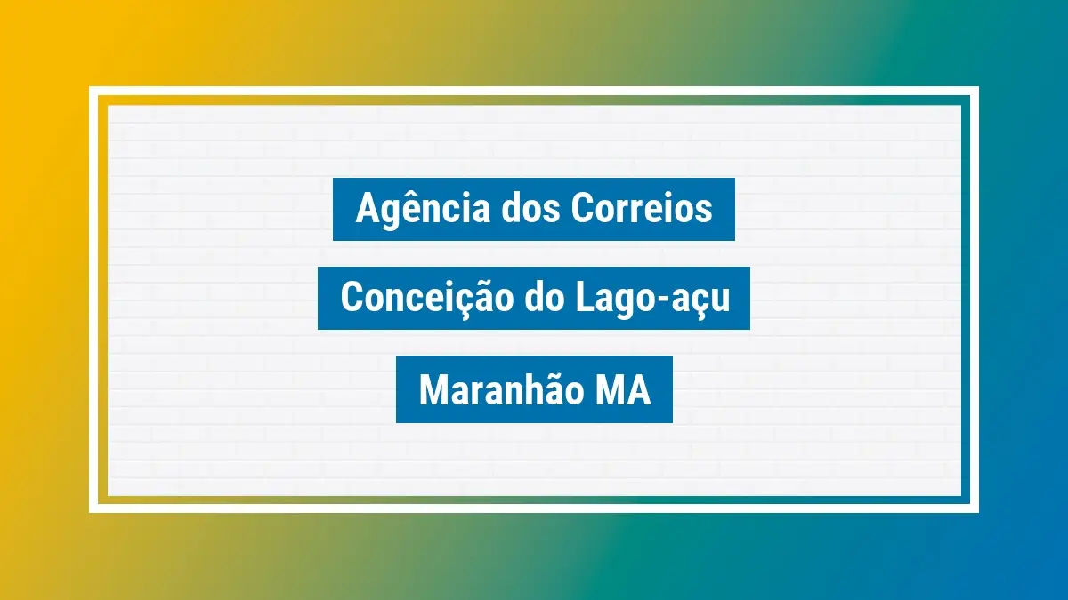 Imagem ilustrativa correios conceição do lago-açu maranhão ma