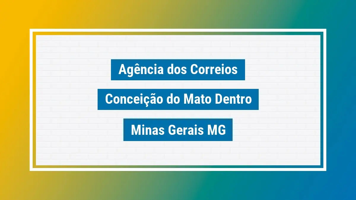 Imagem ilustrativa correios conceição do mato dentro minas gerais mg
