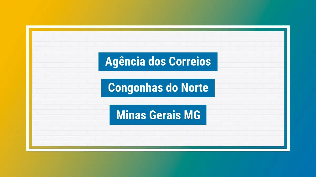 Imagem ilustrativa correios congonhas do norte minas gerais mg