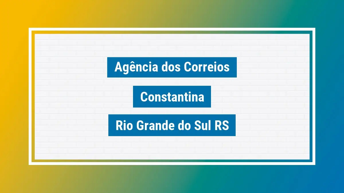 Imagem ilustrativa correios constantina rio grande do sul rs