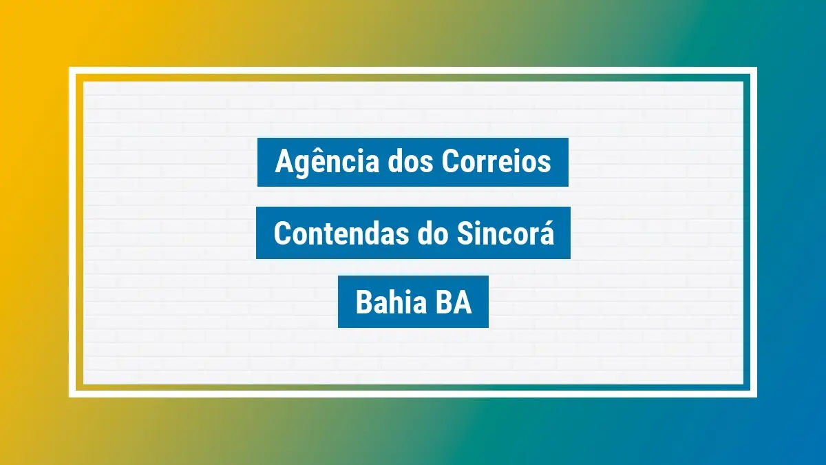 Imagem ilustrativa correios contendas do sincorá bahia ba