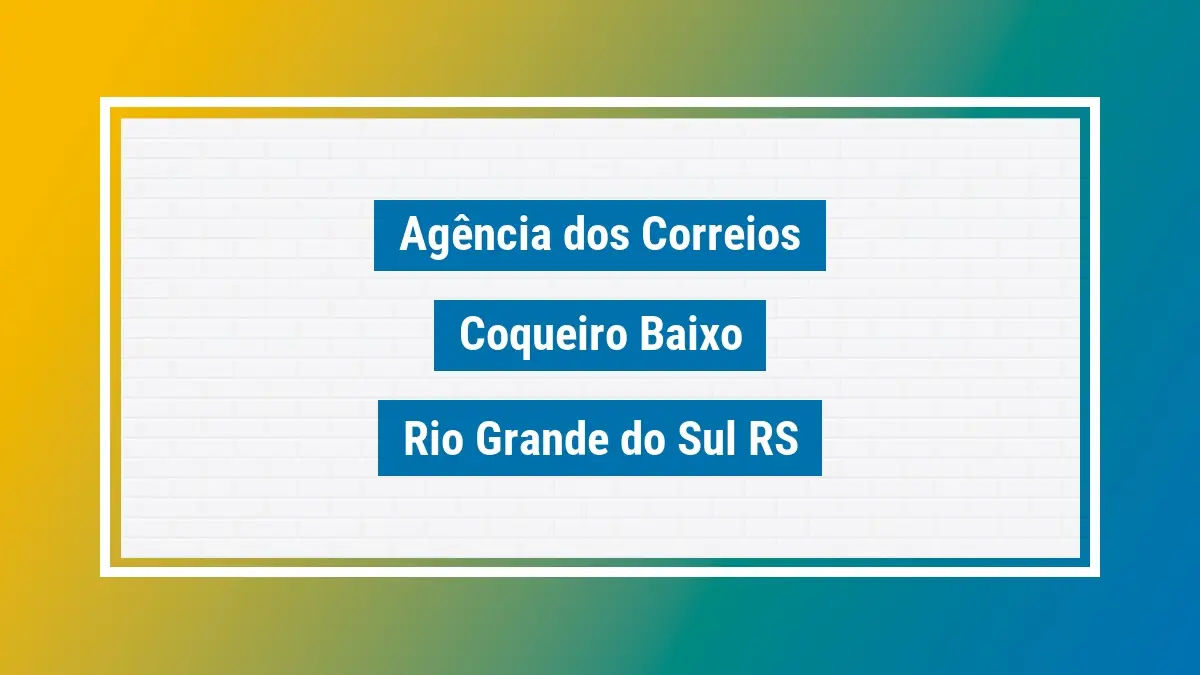 Imagem ilustrativa correios coqueiro baixo rio grande do sul rs