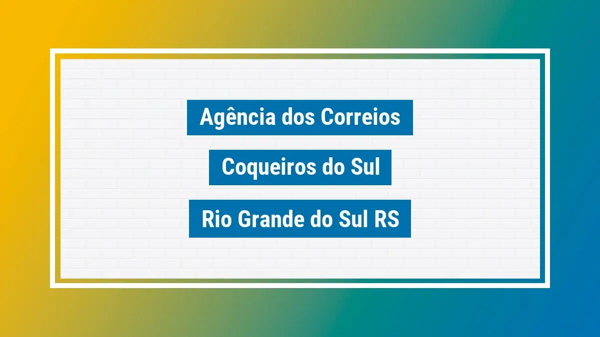 Imagem ilustrativa correios coqueiros do sul rio grande do sul rs