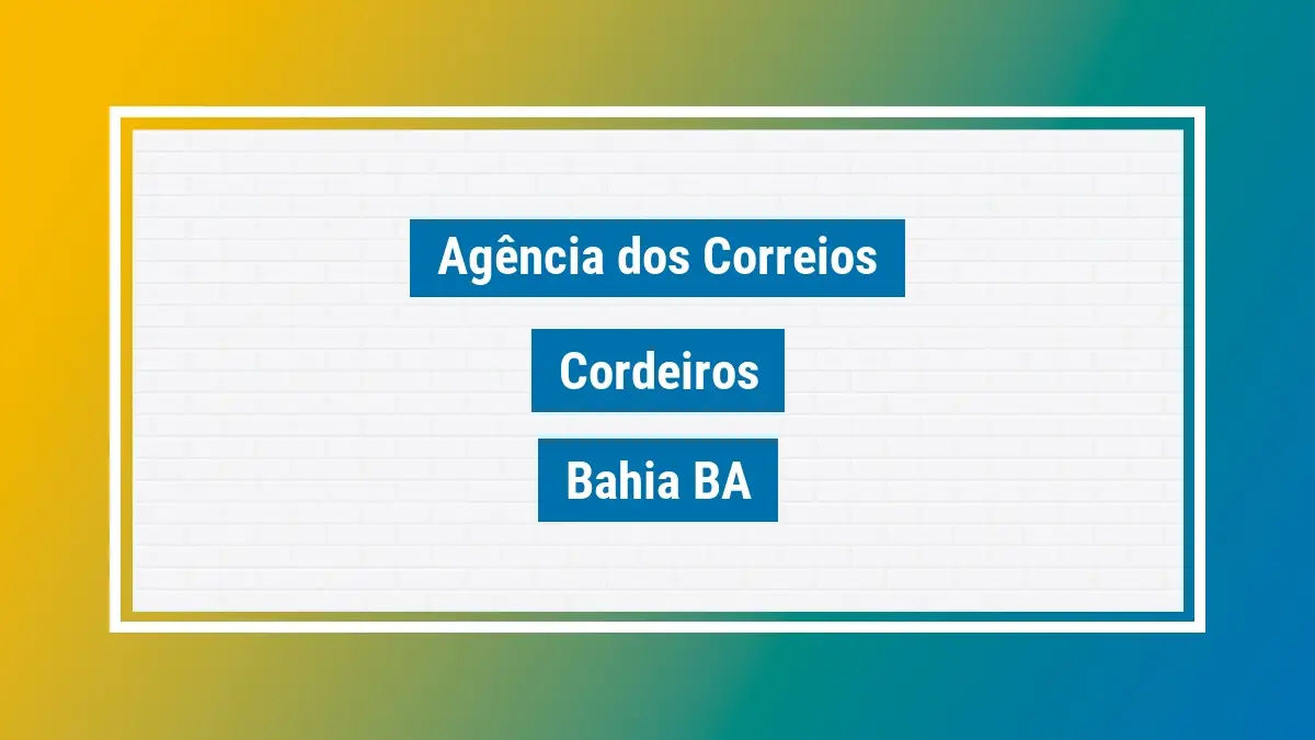 Imagem ilustrativa correios cordeiros bahia ba