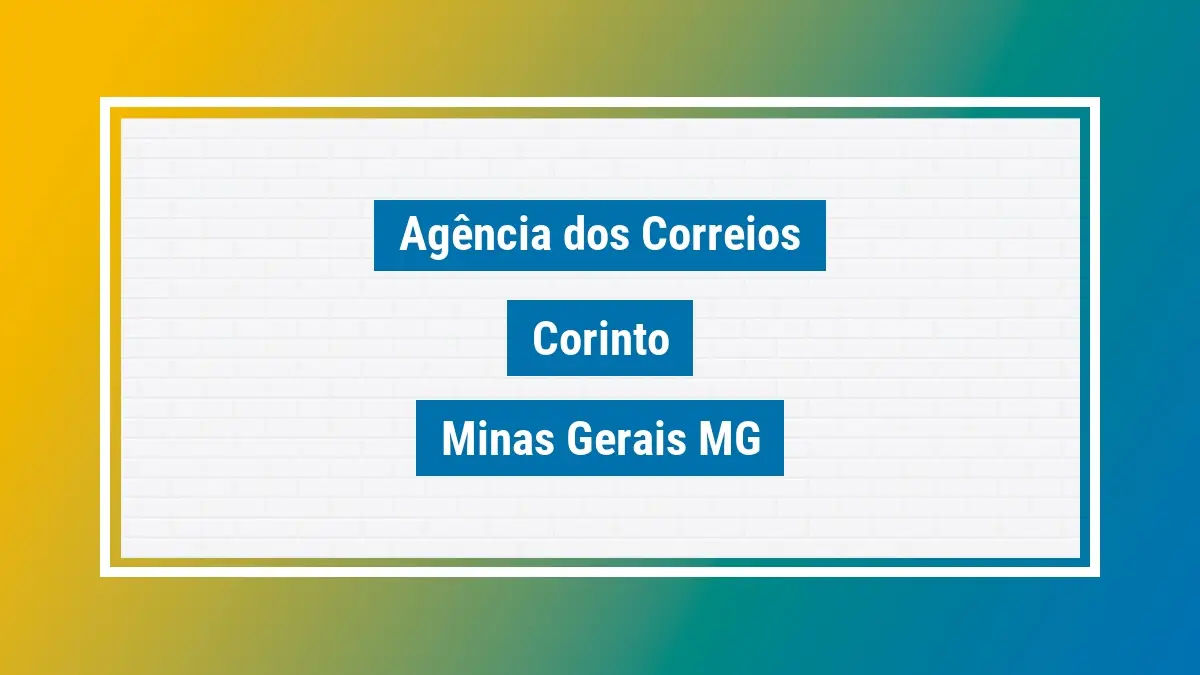 Imagem ilustrativa correios corinto minas gerais mg
