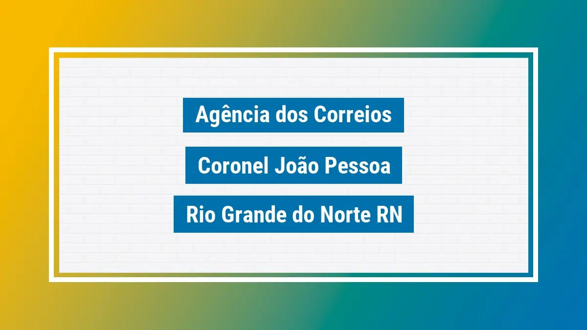Imagem ilustrativa correios coronel joão pessoa rio grande do norte rn
