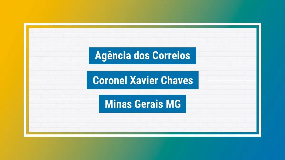 Imagem ilustrativa correios coronel xavier chaves minas gerais mg