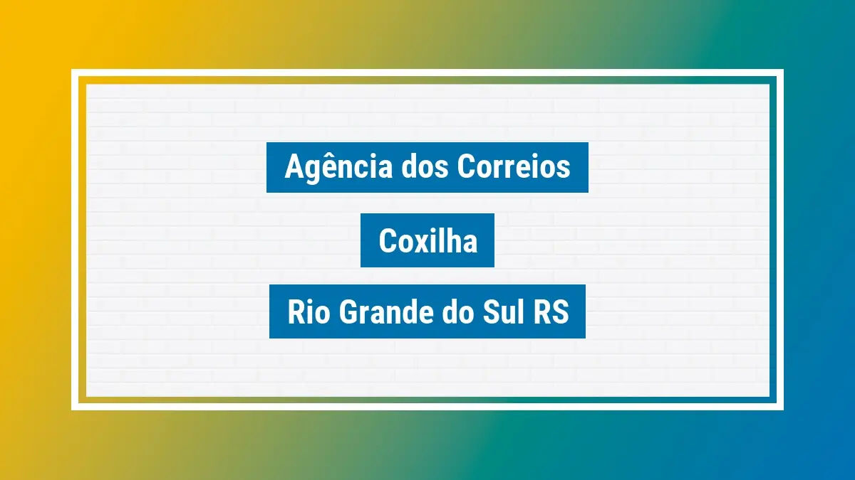 Imagem ilustrativa correios coxilha rio grande do sul rs