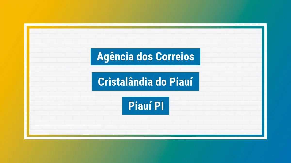 Imagem ilustrativa correios cristalândia do piauí piauí pi