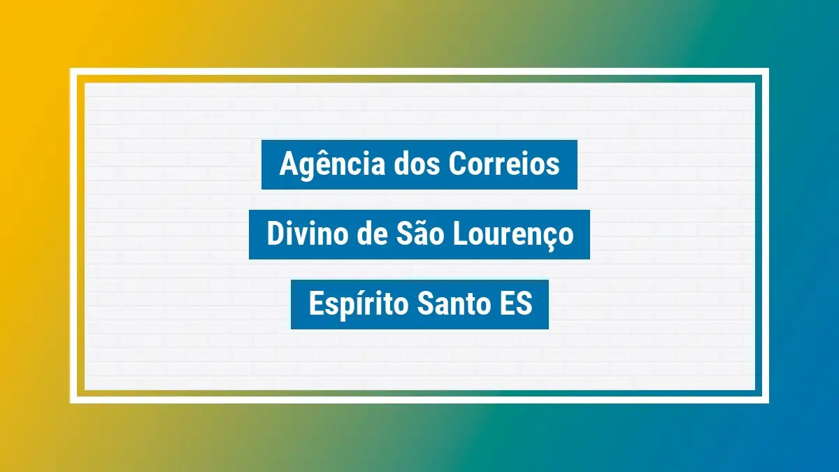 Imagem ilustrativa correios divino de são lourenço espírito santo es