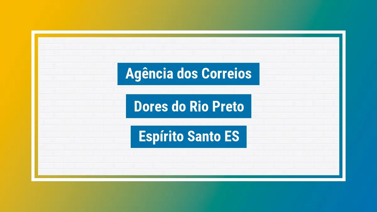 Imagem ilustrativa correios dores do rio preto espírito santo es