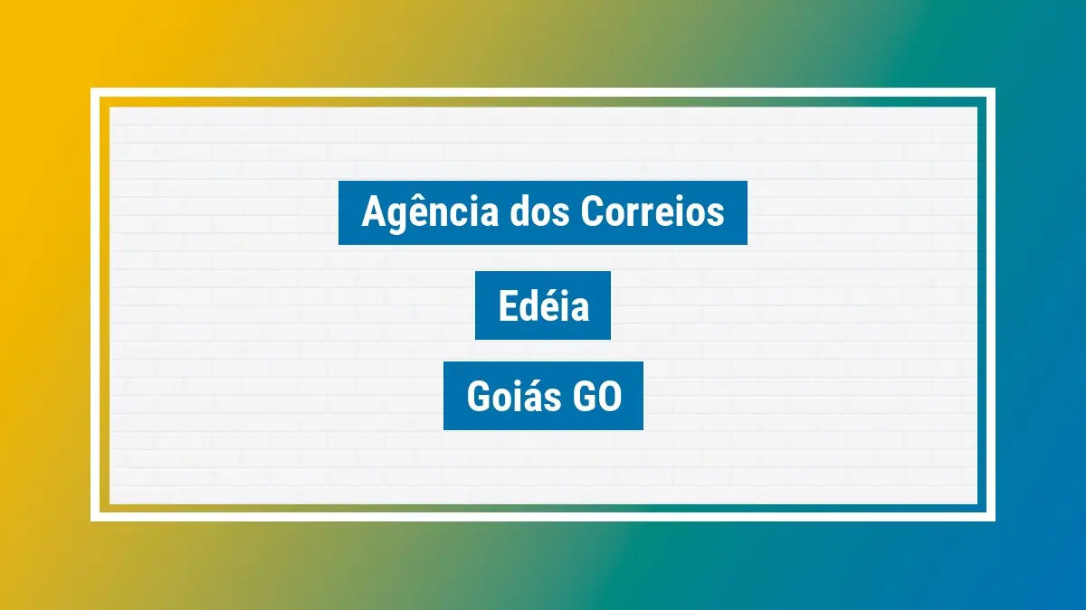 Imagem ilustrativa correios edéia goiás go