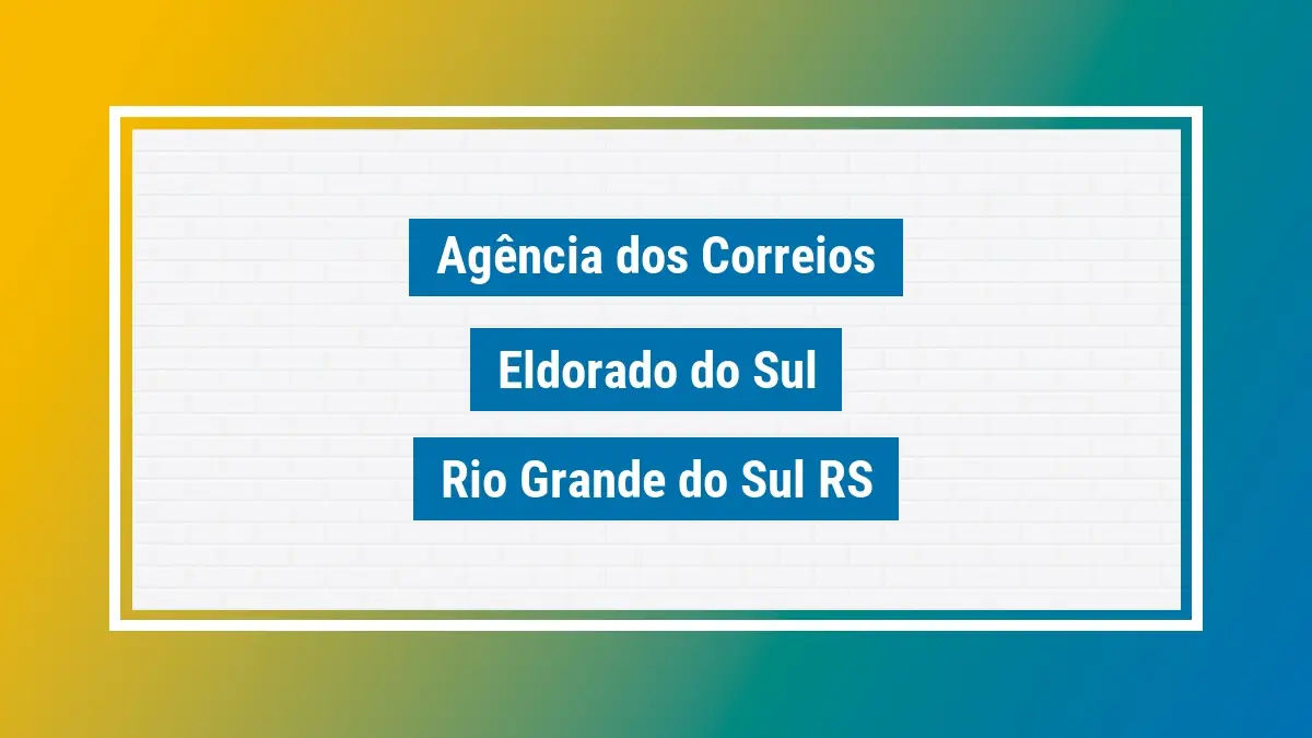 Imagem ilustrativa correios eldorado do sul rio grande do sul rs
