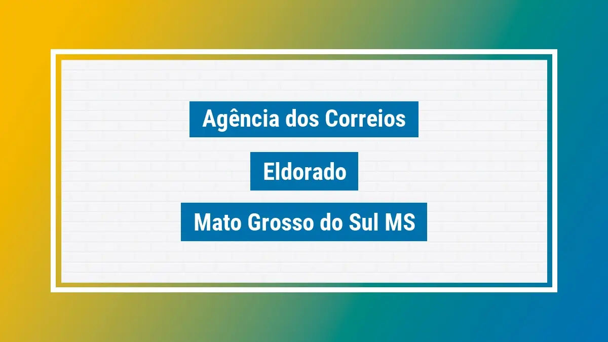 Imagem ilustrativa correios eldorado mato grosso do sul ms