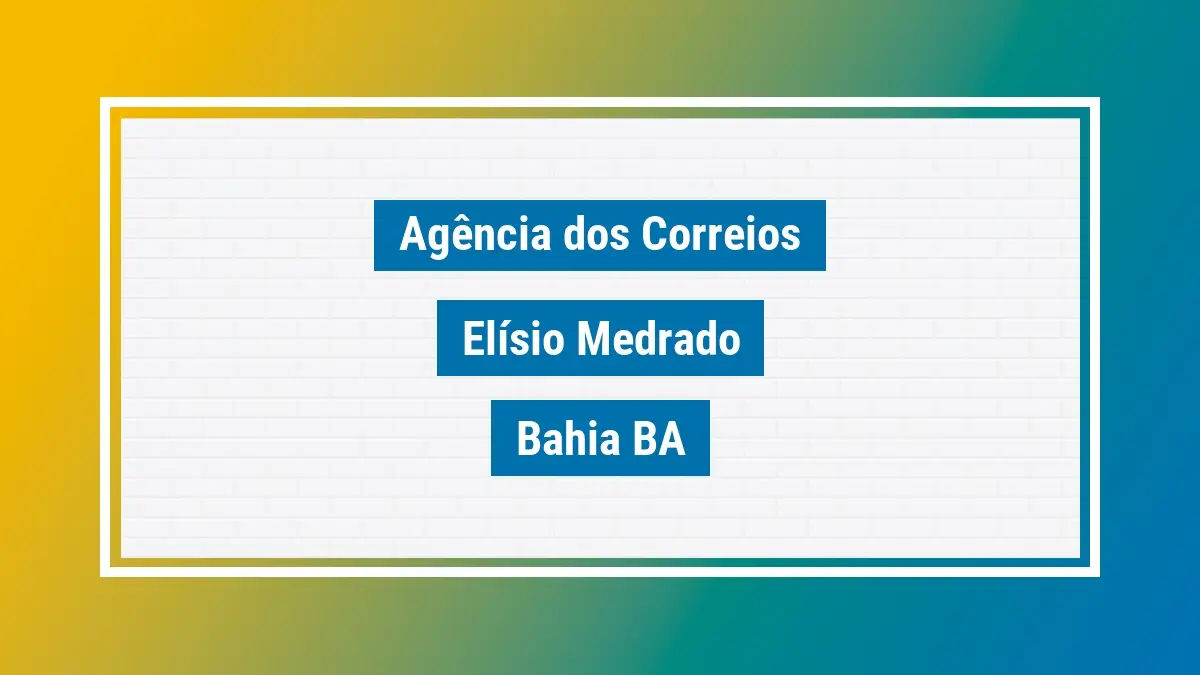 Imagem ilustrativa correios elísio medrado bahia ba