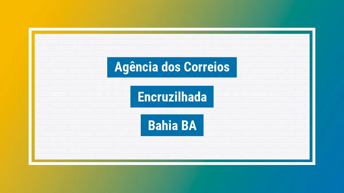 Imagem ilustrativa correios encruzilhada bahia ba
