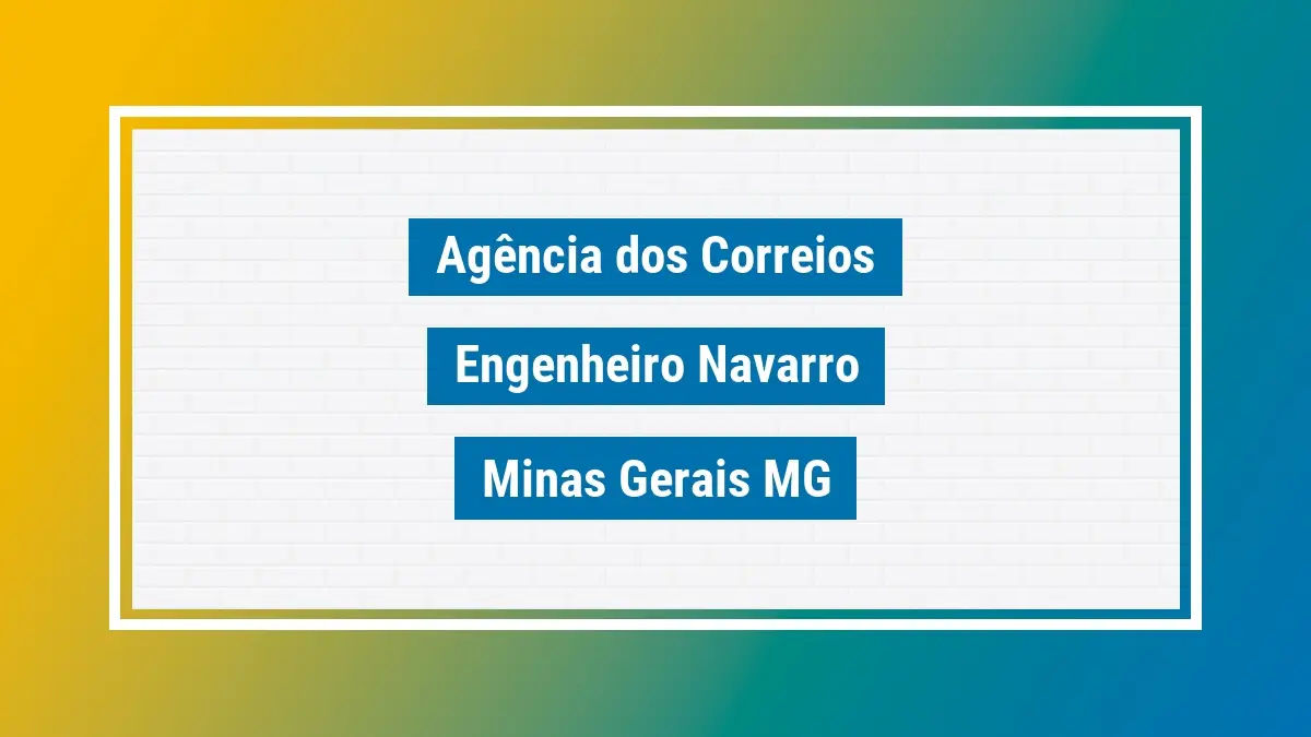 Imagem ilustrativa correios engenheiro navarro minas gerais mg