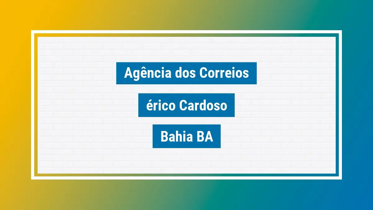 Imagem ilustrativa correios érico cardoso bahia ba
