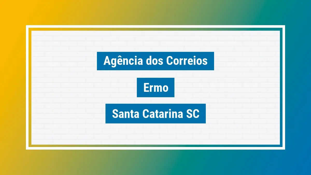 Imagem ilustrativa correios ermo santa catarina sc