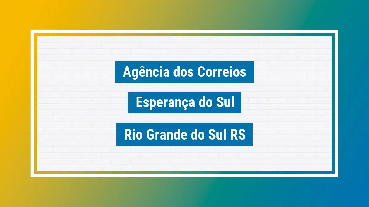 Imagem ilustrativa correios esperança do sul rio grande do sul rs