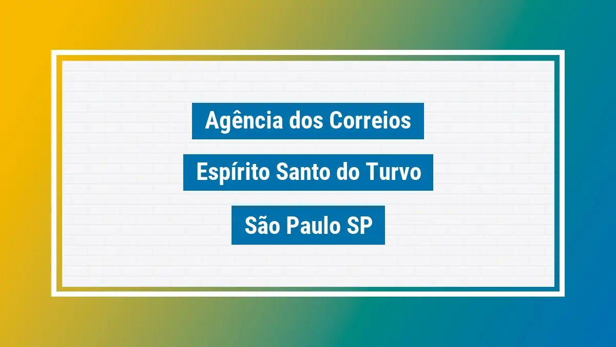 Imagem ilustrativa correios espírito santo do turvo são paulo sp