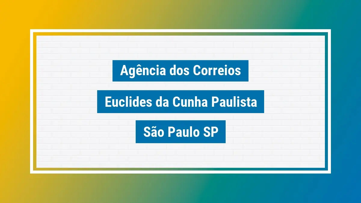 Imagem ilustrativa correios euclides da cunha paulista são paulo sp