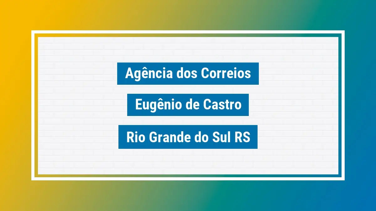 Imagem ilustrativa correios eugênio de castro rio grande do sul rs