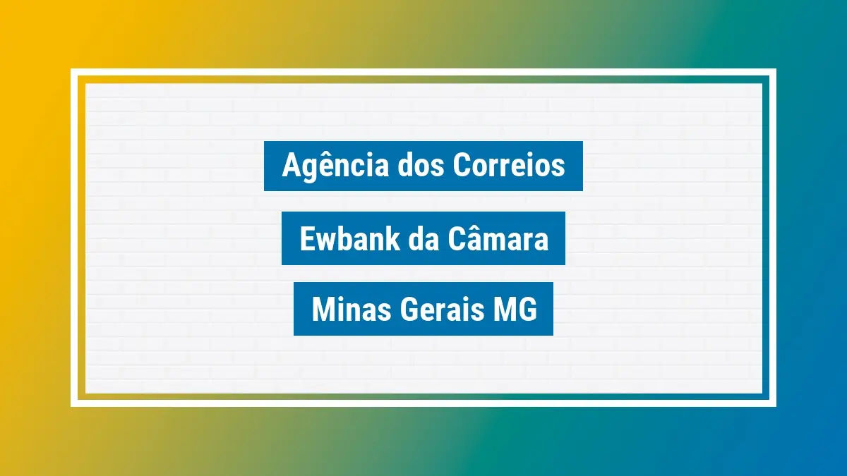 Imagem ilustrativa correios ewbank da câmara minas gerais mg