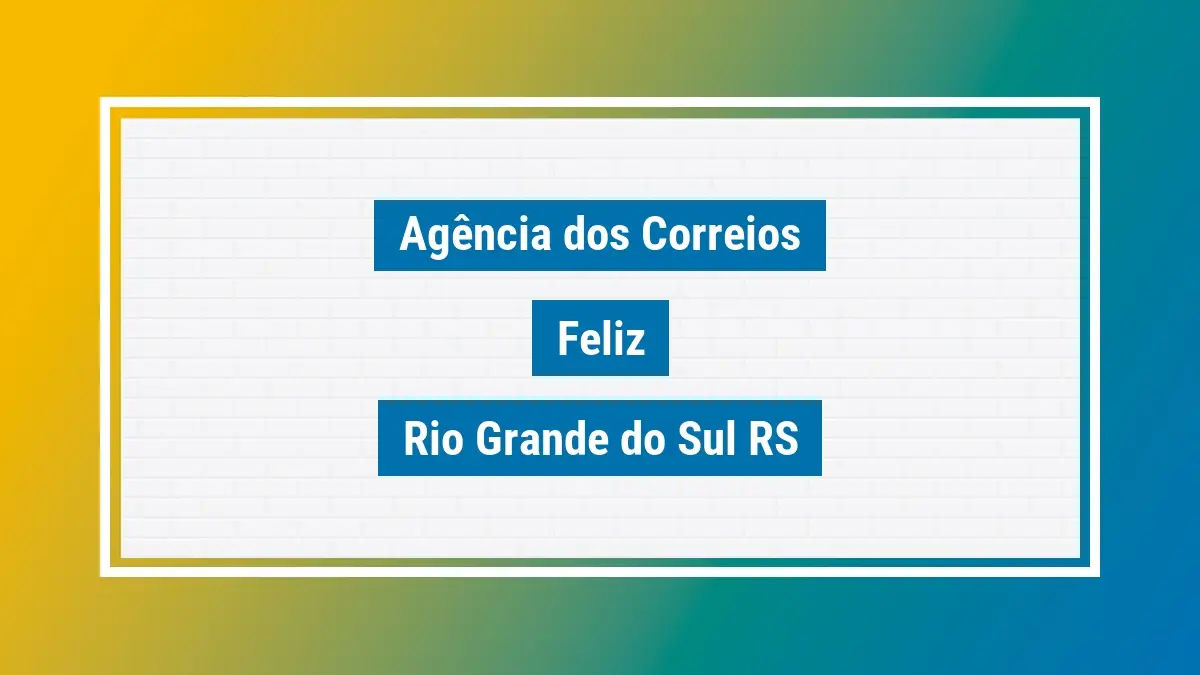 Imagem ilustrativa correios feliz rio grande do sul rs